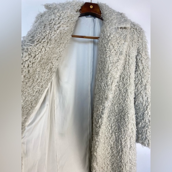 Vince Shaggy Long Coat Faux Shearling Sherpa Medium - Picture 14 of 15